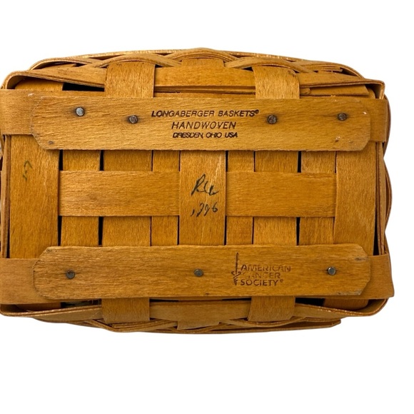 Longaberger Basket with Green Liner - Picture 5 of 10